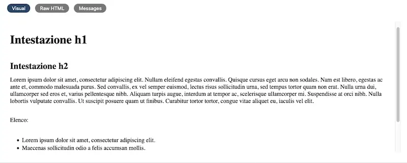 Schermata importazione documento word