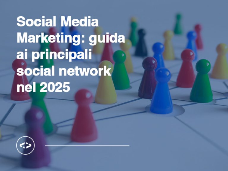 Strategica disposizione di pedine colorate collegate, simbolo di networking e collaborazione sui social media